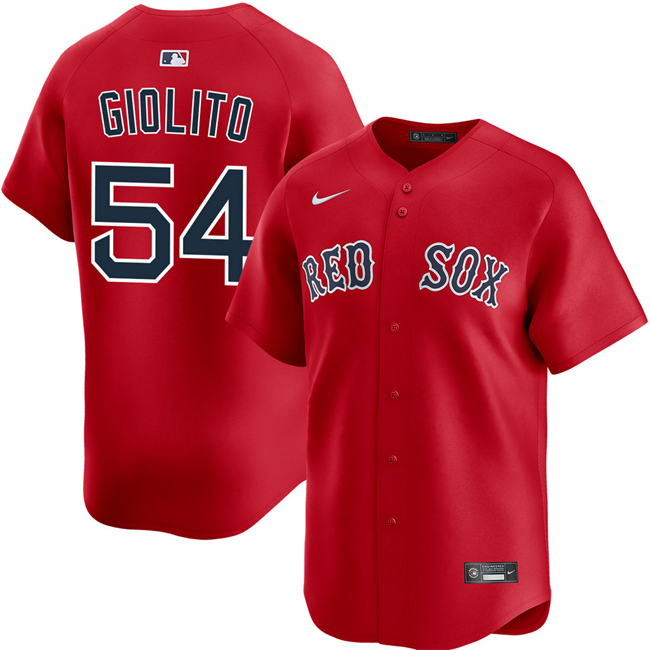 Men's Red Boston Red Sox #54 Lucas Giolito 2025 Alternate Limited Stitched Baseball Jersey